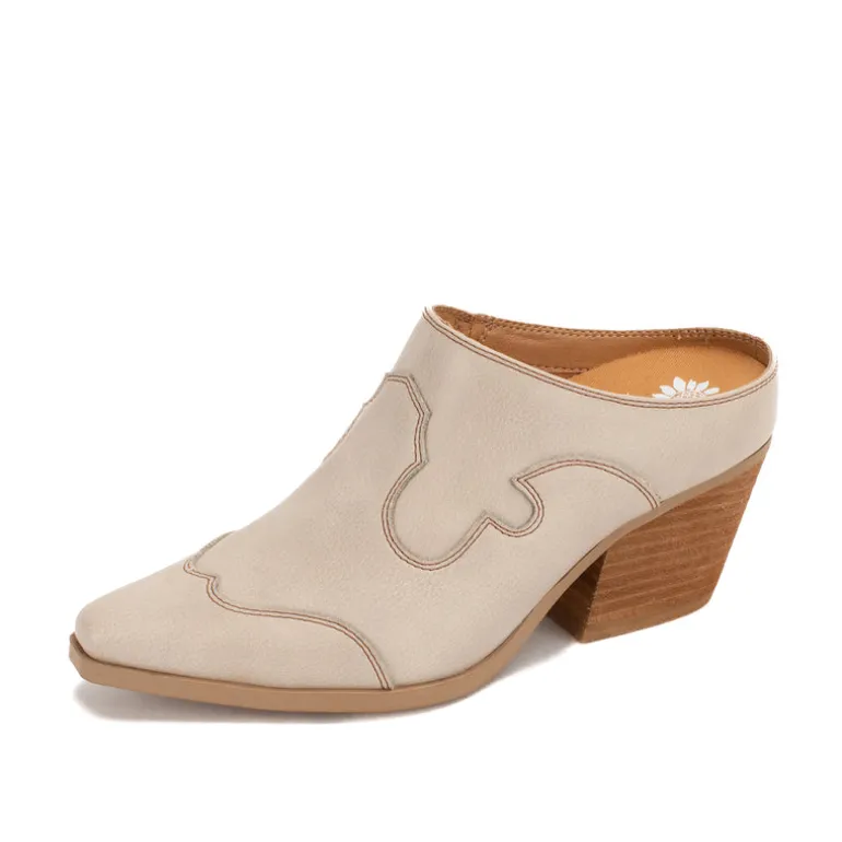 Cyan Heeled Mule